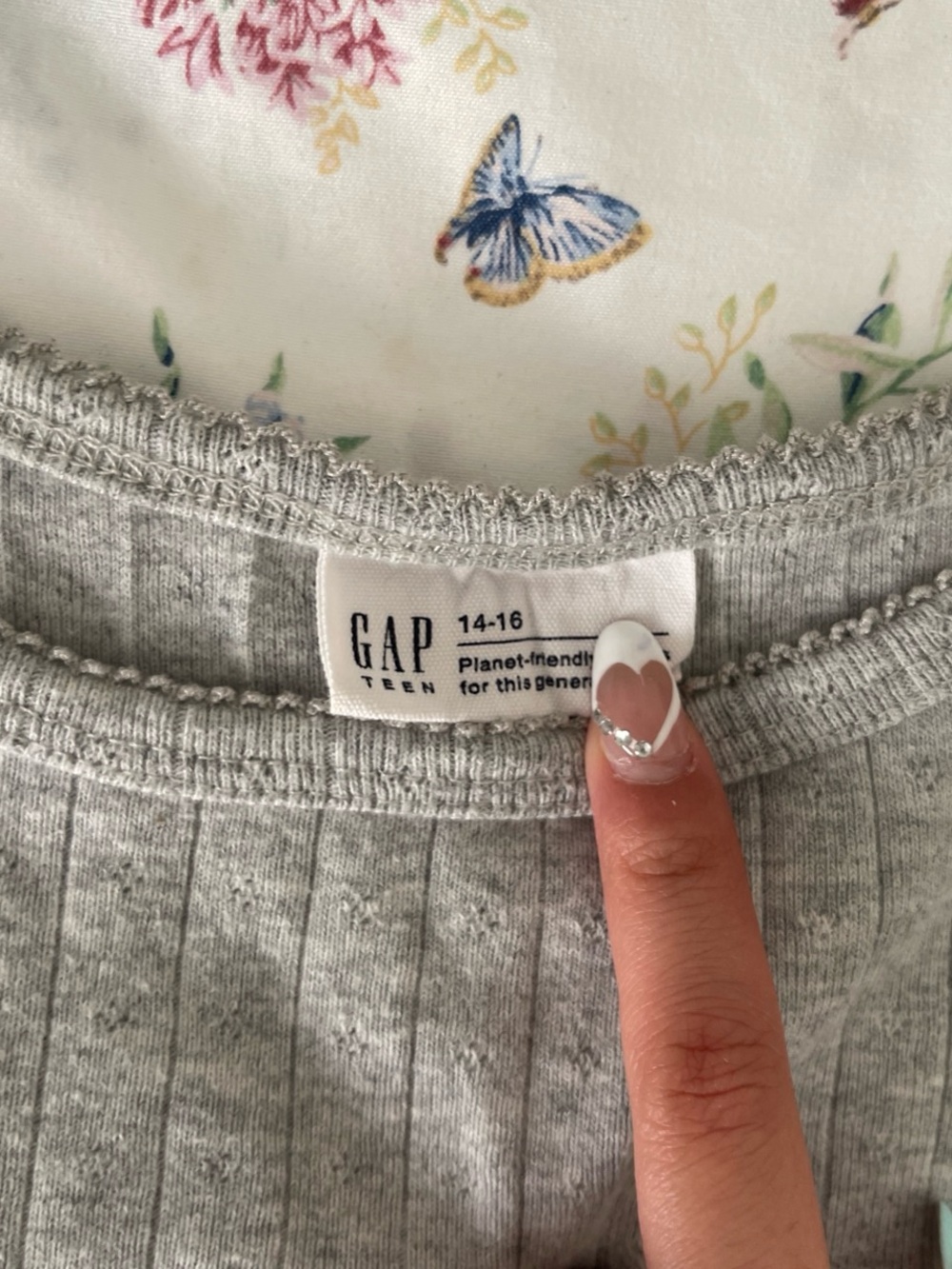 GAP Grey Ribbed Tank Cami - Picture 2 of 3